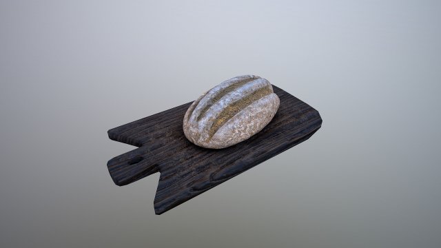 Bread 3D Model .c4d .max .obj .3ds .fbx .stl .blend 