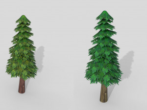 Cartoon Stylized Trees mini pack 3D Model