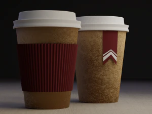 Composition of goggles coffee glasses and an aquarium with fish 3D Model