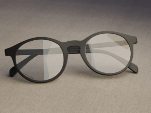 Composition of goggles coffee glasses and an aquarium with fish 3D Model