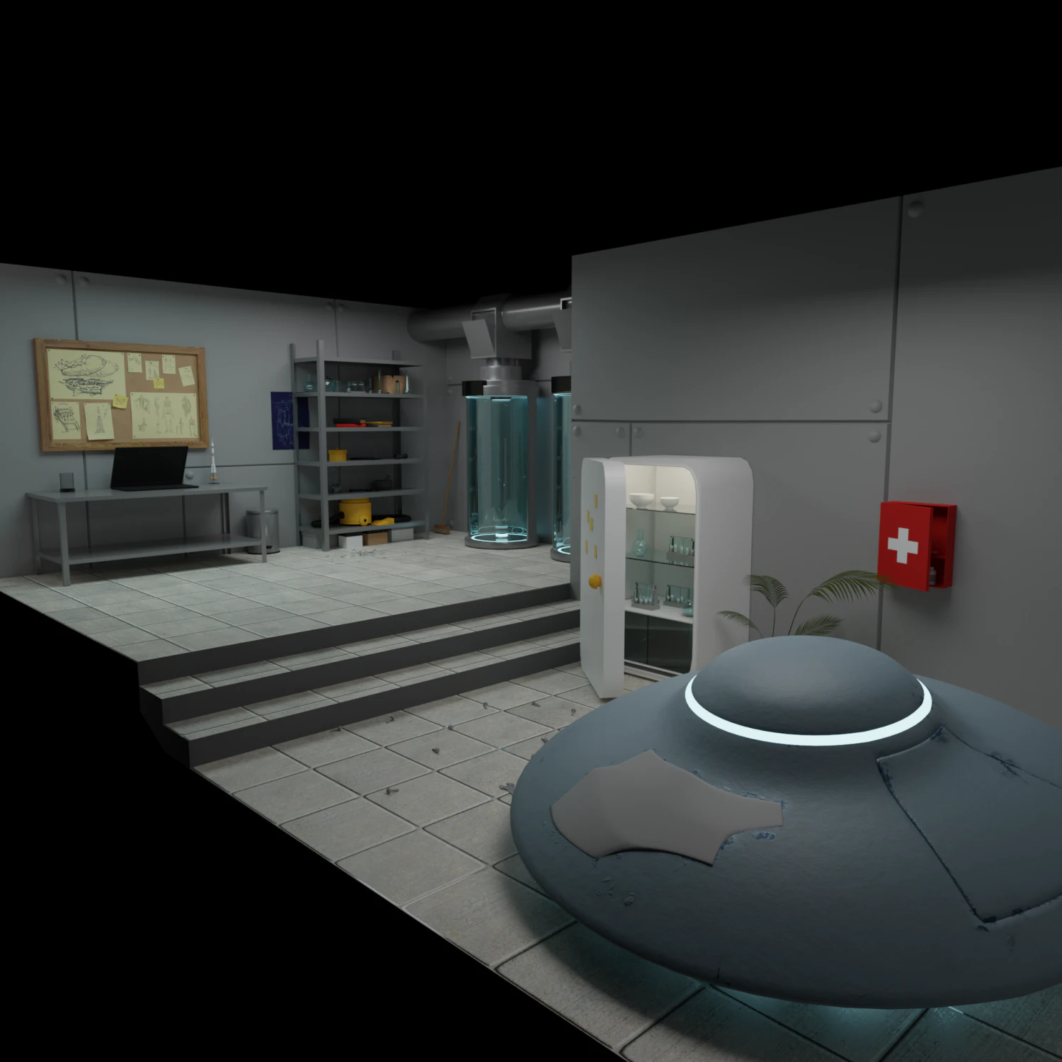 Laborat&oacute;rio Modelo 3D .c4d .max .obj .3ds .fbx .stl .blend 