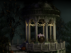 Gazebo decorated for Halloween 3D Model