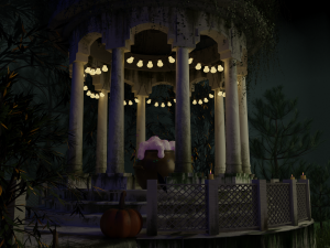 Gazebo decorated for Halloween 3D Model