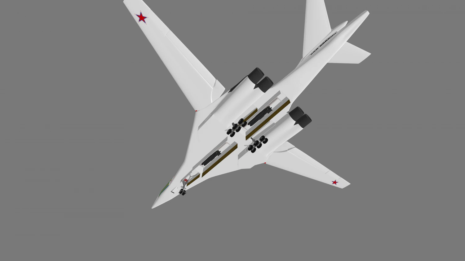 TU-160 3D Model .c4d .max .obj .3ds .fbx .stl .blend 