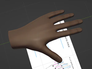 A human hand Unisex 3D Model