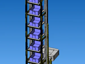 立式仓储型AGV 3D 模型