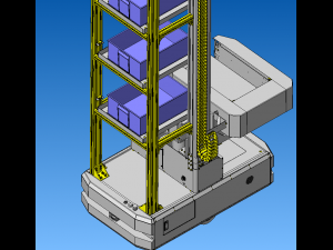 Vertical warehouse type AGV Modèle 3D