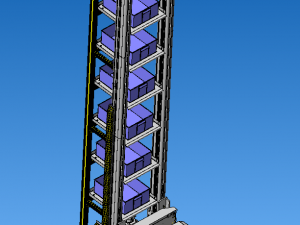 Vertical warehouse type AGV Modèle 3D