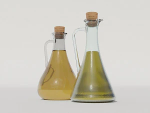 橄榄油和醋瓶 3D 模型