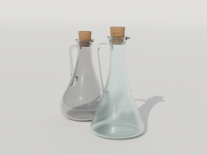 Olive oil and vinegar bottles 3D मॉडल