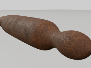 Wood rolling pin 3D Model