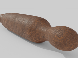 Wood rolling pin 3D Model