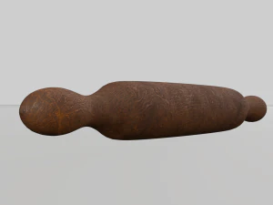 Wood rolling pin 3D Model
