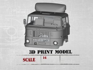 IFA W50 long Truck Cab SCALE custom RC 3D Print Model