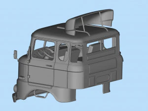 IFA W50 long Truck Cab SCALE custom RC 3D Print Model