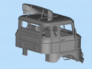 IFA W50 long Truck Cab SCALE custom RC 3D Print Model