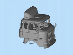 IFA W50 long Truck Cab SCALE custom RC 3D Print Model