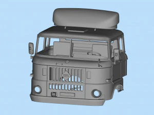 IFA W50 long Truck Cab SCALE custom RC 3D Print Model