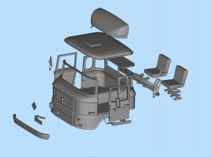 IFA W50 long Truck Cab SCALE custom RC 3D Принт Модель