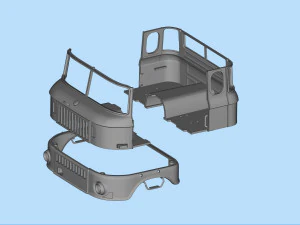 IFA W50 long Truck Cab SCALE custom RC 3D Print Model