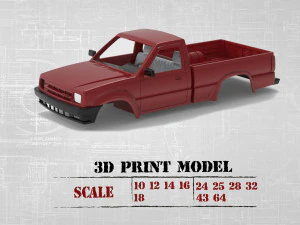 인쇄 가능한 자동차 B-SERIES REGULAR CAB 3D 인쇄 3D 프린트 모델