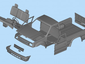 Printable Car B-SERIES REGULAR CAB 3D print 3D Print Model