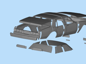 STL printable RC car Chevy Caprice Classic scale 3D print model 3D Print Model