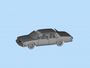 STL printable RC car Chevy Caprice Classic scale 3D print model 3D Print Model