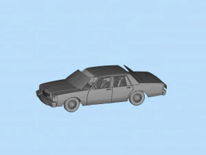 STL printable RC car Chevy Caprice Classic scale 3D print model 3D Print Model