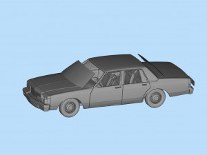 STL printable RC car Chevy Caprice Classic scale 3D print model 3D Print Model