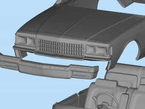 STL printable RC car Chevy Caprice Classic scale 3D print model 3D Print Model