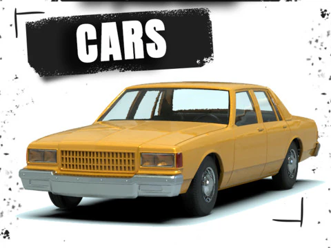 STL printable RC car Chevy Caprice Classic scale 3D print model 3D Print Model