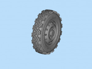 STL printable Tire and Rims for Lada Niva Modelo de impresión 3D