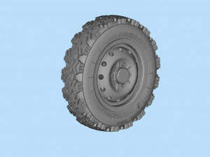STL printable Tire and Rims for Lada Niva 3D Print Model