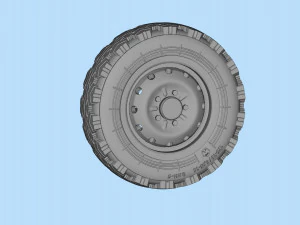 STL printable Tire and Rims for Lada Niva 3D Print Model