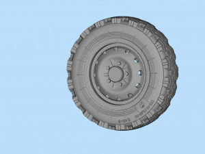 STL printable Tire and Rims for Lada Niva 3D Print Model