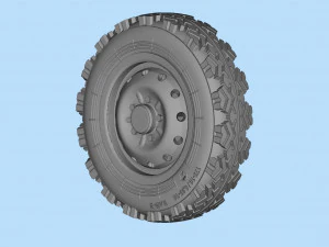 STL printable Tire and Rims for Lada Niva 3D Print Model