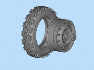 STL printable Tire and Rims for Lada Niva Modelo de impresión 3D