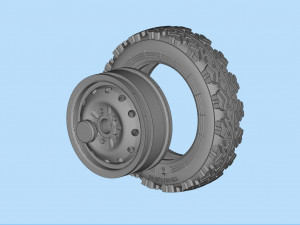 STL printable Tire and Rims for Lada Niva Modelo de impresión 3D