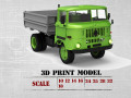 STL Files for 3D Printing German truck w50 short Cab 3D 打印模型