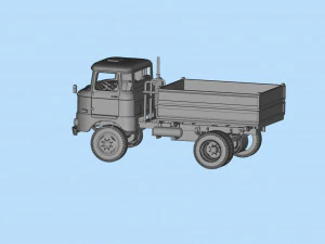STL-Dateien f&uuml;r den 3D-Druck Deutscher LKW W50 Kurzkabine 3D Druckmodell