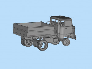STL Files for 3D Printing German truck w50 short Cab Modelo de impresión 3D