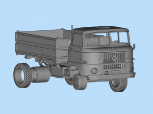 STL Files for 3D Printing German truck w50 short Cab Modelo de impresión 3D