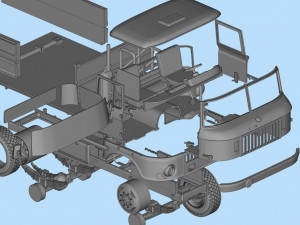 STL Files for 3D Printing German truck w50 short Cab Modelo de impresión 3D