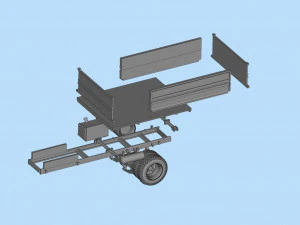 STL-Dateien f&uuml;r den 3D-Druck Deutscher LKW W50 Kurzkabine 3D Druckmodell