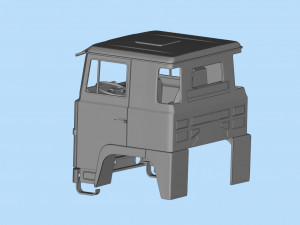 STL printable cabin old sweden truck for custom scale RC truck 3D Принт Модель