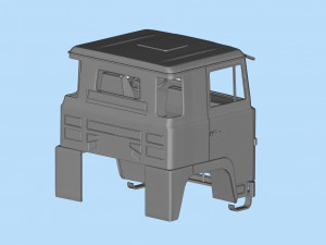 STL printable cabin old sweden truck for custom scale RC truck 3D Принт Модель