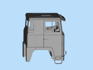 STL printable cabin old sweden truck for custom scale RC truck 3D Принт Модель