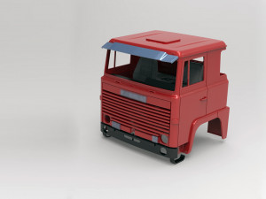 STL printable cabin old sweden truck for custom scale RC truck 3D Принт Модель