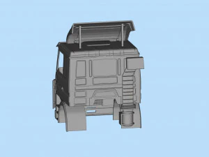 STL printable Cab Old Truck Sweden 3D Print Model